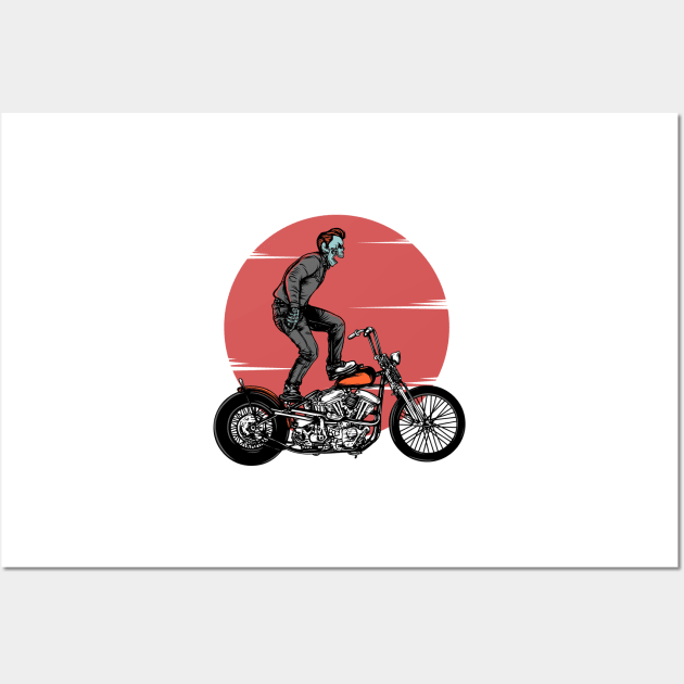 Zombie Motorbike Wall Art by D3monic